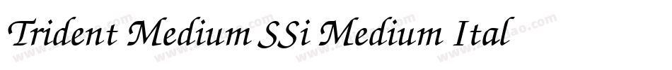 Trident Medium SSi Medium Italic字体转换